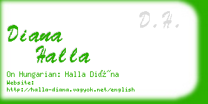 diana halla business card